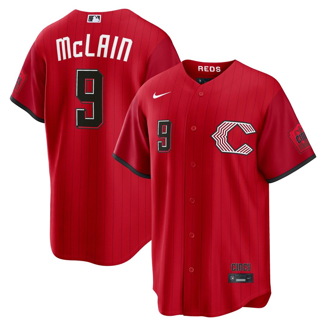 Cincinnati Reds Matt McLain Nike 2026 City Connect Stadium Jersey - Red Team Jersey Sports Fan Apparel