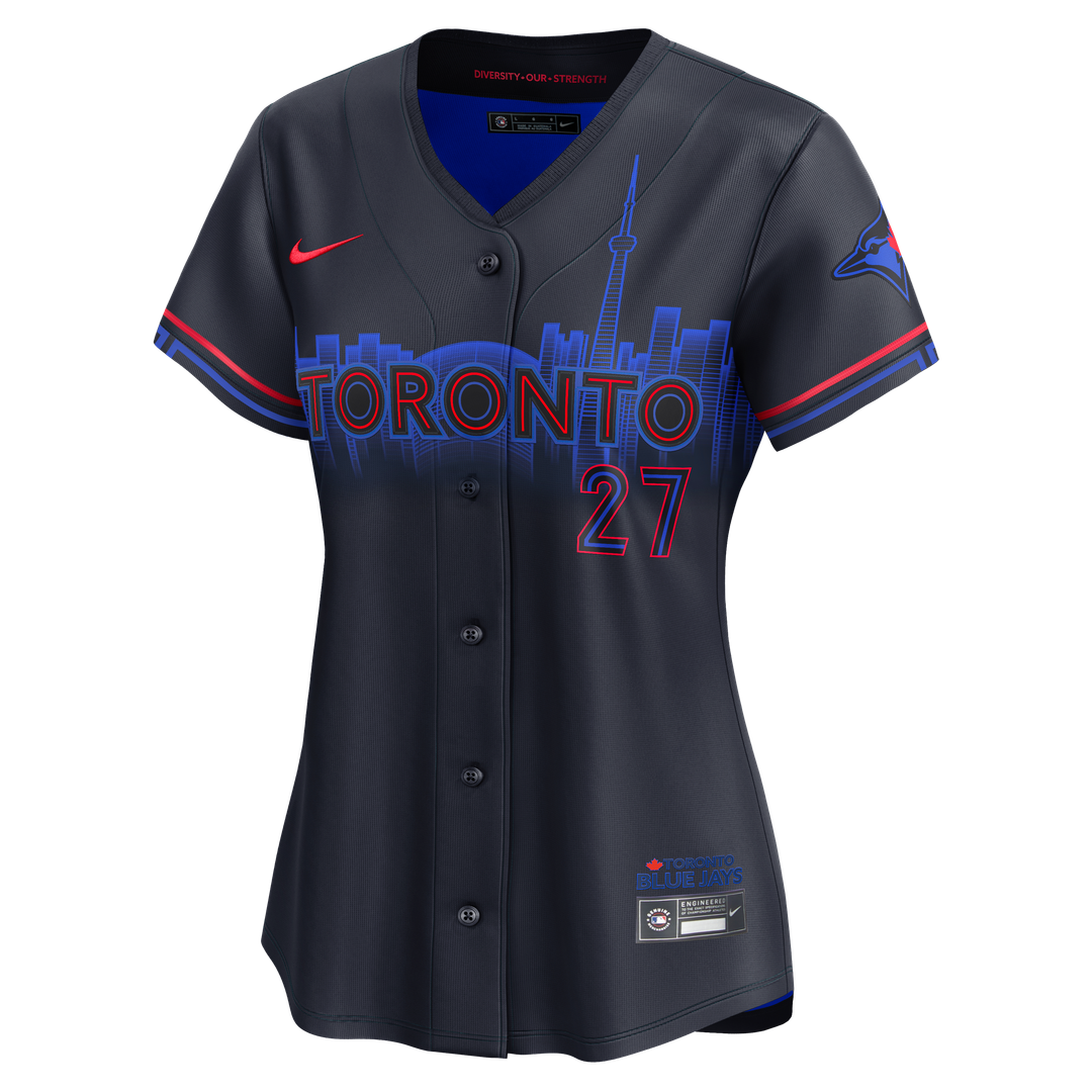 Toronto Blue Jays Vladimir Guerrero Jr. Nike Women's 2024 City Connect Limited Player Jersey - Navy Team Jersey Sports Fan Apparel