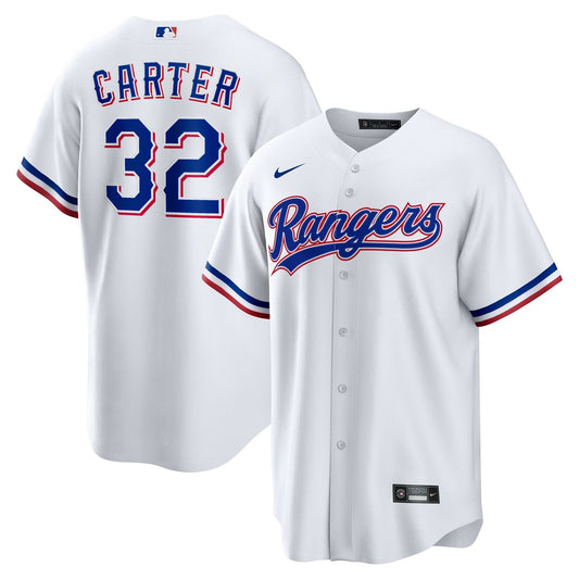 Texas Rangers Evan Carter Nike Home Replica Jersey - White Team Jersey Sports Fan Apparel