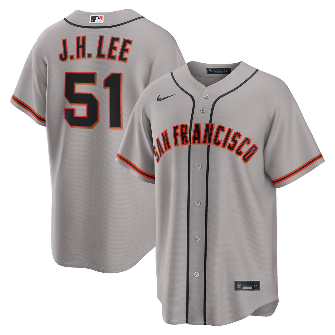 San Francisco Giants Jung Hoo Lee Nike Road Replica Jersey - Gray Team Jersey Sports Fan Apparel