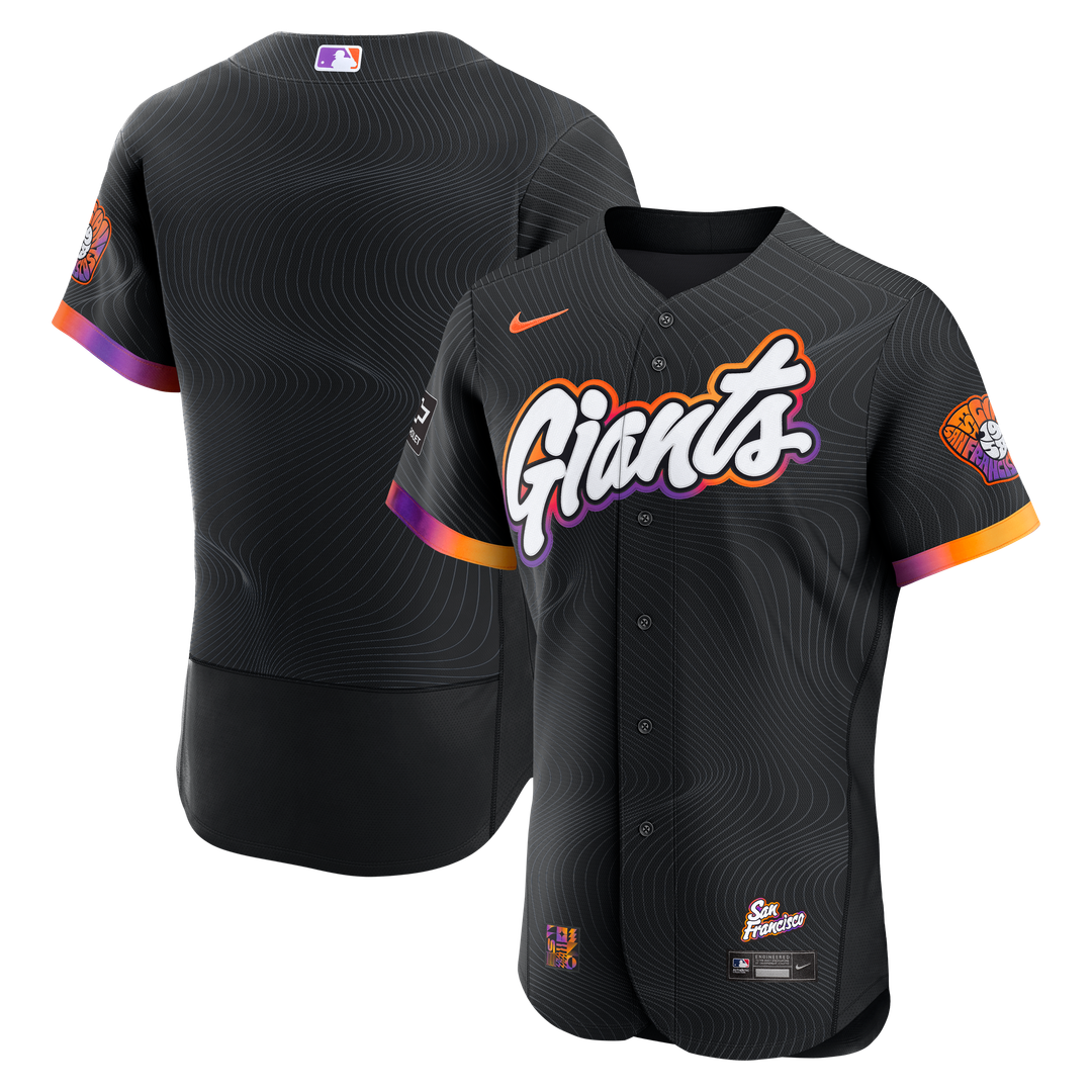 San Francisco Giants Nike City Connect Authentic Sponsor Patch Jersey - Anthracite Team Jersey Sports Fan Apparel
