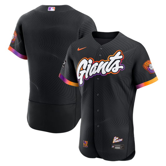 San Francisco Giants Nike City Connect Authentic Sponsor Patch Jersey - Anthracite Team Jersey Sports Fan Apparel