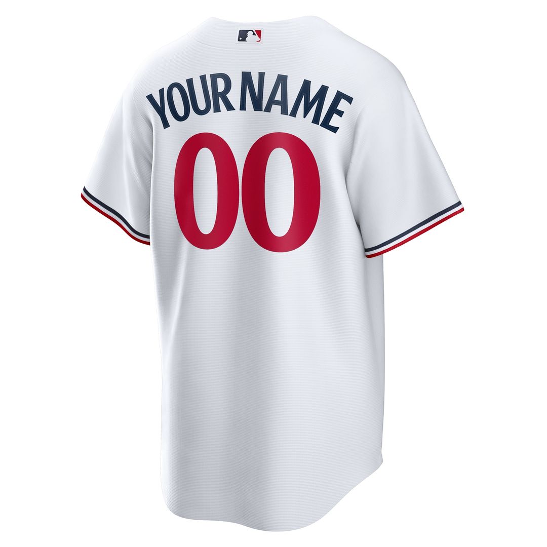 Minnesota Twins Nike Home Replica Custom Jersey - White Team Jersey Sports Fan Apparel