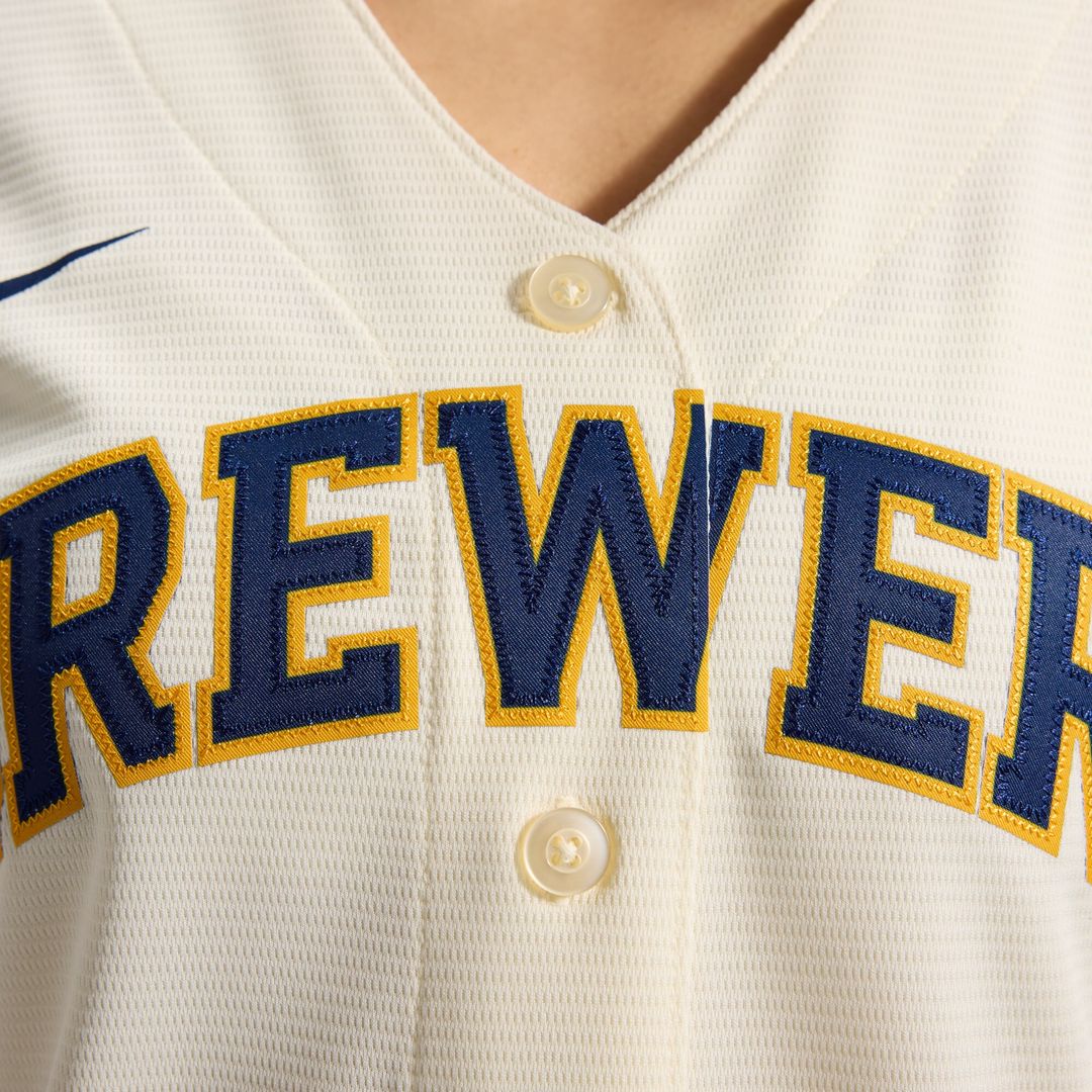 Milwaukee Brewers Sal Frelick Nike Women's Home Replica Jersey - Cream Team Jersey Sports Fan Apparel
