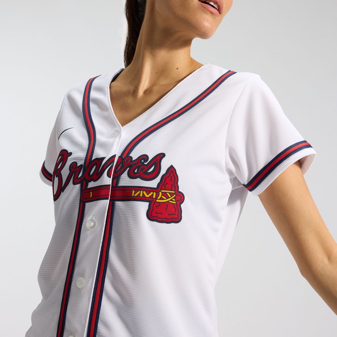 Atlanta Braves Nike Women's Home Replica Team Jersey - White Team Jersey Sports Fan Apparel