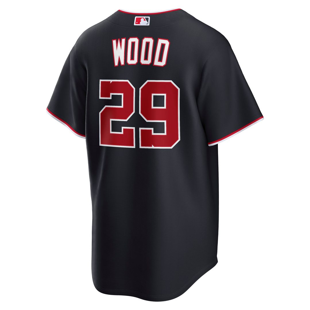 Washington Nationals James Wood Nike Alternate Replica Jersey - Navy Team Jersey Sports Fan Apparel