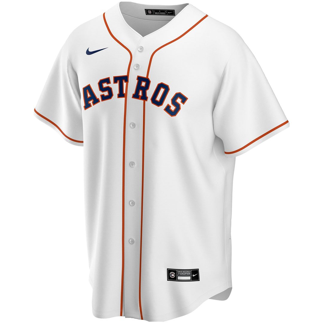 Houston Astros Nike Home Replica Custom Jersey - White Team Jersey Sports Fan Apparel