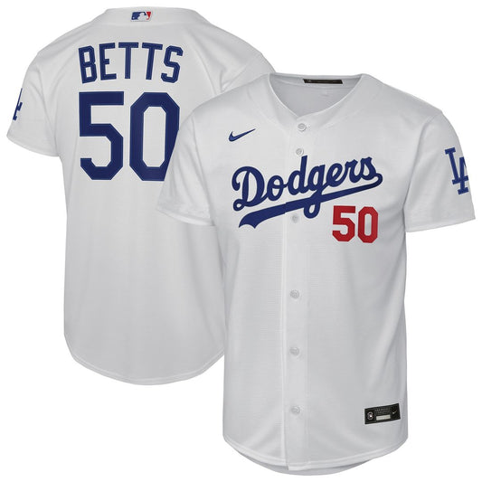 Los Angeles Dodgers Mookie Betts Nike Youth Home Stadium Jersey - White Team Jersey Sports Fan Apparel