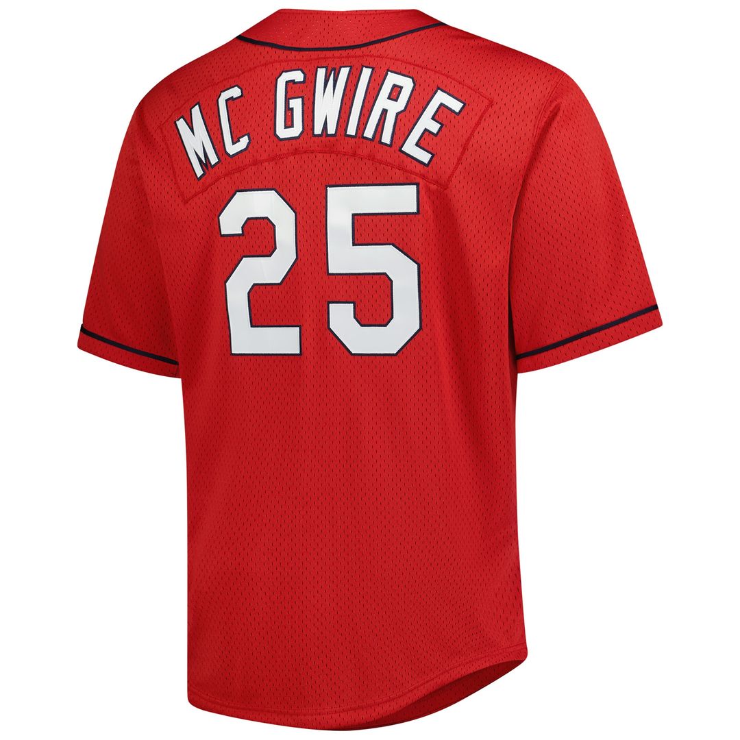 St. Louis Cardinals Mark McGwire Mitchell & Ness Big & Tall Cooperstown Mesh Batting Practice Jersey - Red Team Jersey Sports Fan Apparel