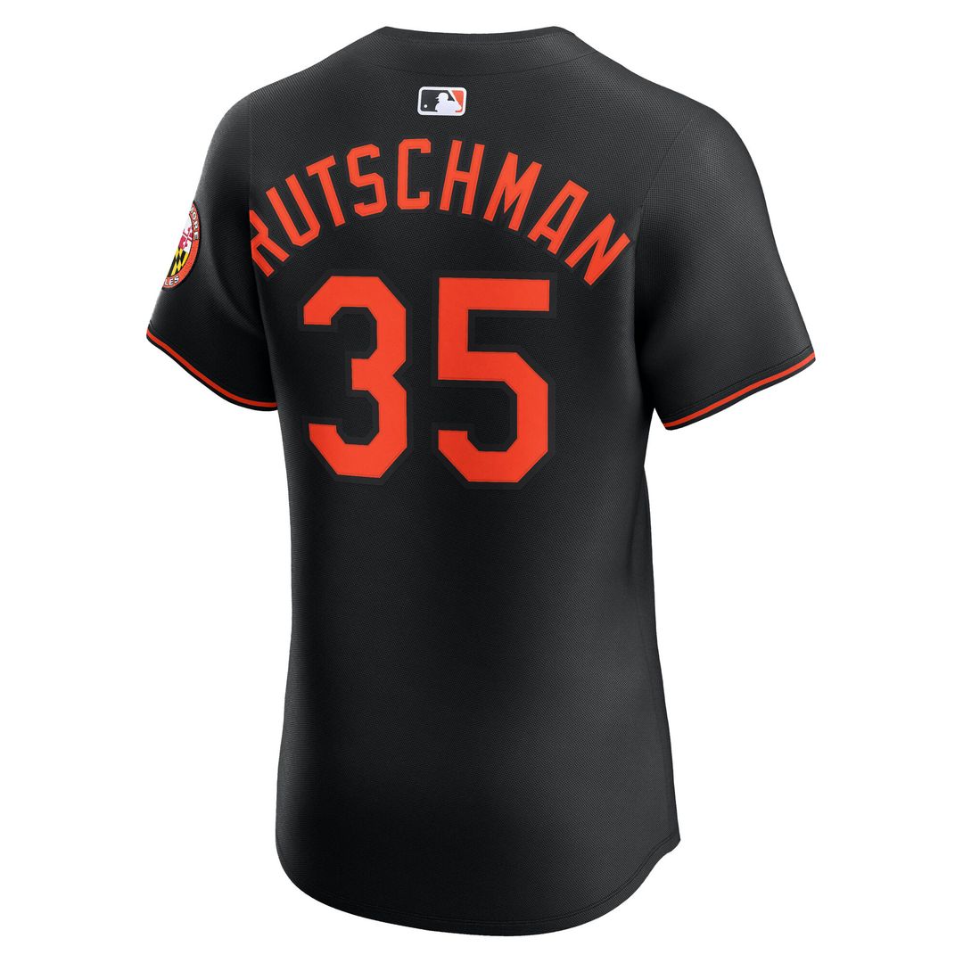 Baltimore Orioles Adley Rutschman Nike Alternate Elite Jersey - Black Team Jersey Sports Fan Apparel