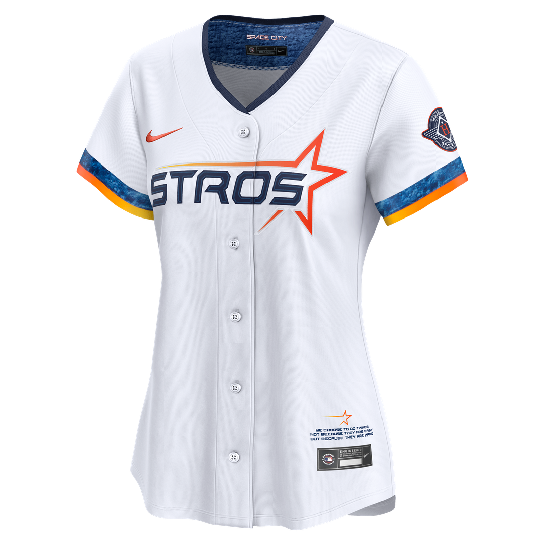 Houston Astros Nike Women's 2025 City Connect Limited Jersey - White Team Jersey Sports Fan Apparel