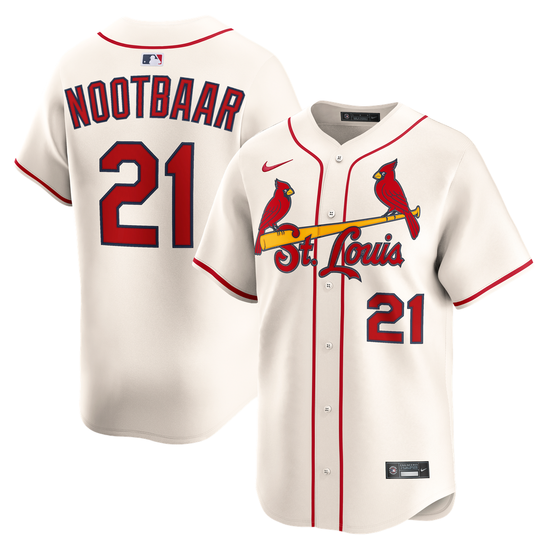 St. Louis Cardinals Lars Nootbaar Nike Alternate 2 Limited Jersey - Cream Team Jersey Sports Fan Apparel