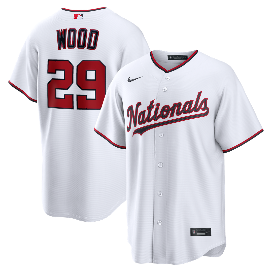 Washington Nationals James Wood Nike Home Replica Jersey - White Team Jersey Sports Fan Apparel