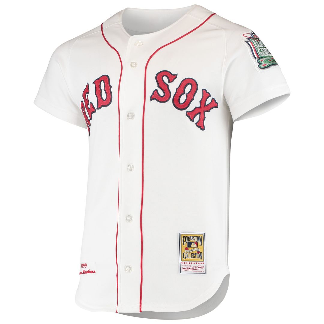 Boston Red Sox Pedro Martinez Mitchell & Ness 1999 Cooperstown Home Authentic Jersey - White Team Jersey Sports Fan Apparel