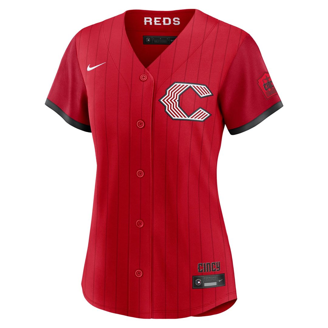 Cincinnati Reds Nike Women's 2026 City Connect Stadium Jersey - Red Team Jersey Sports Fan Apparel