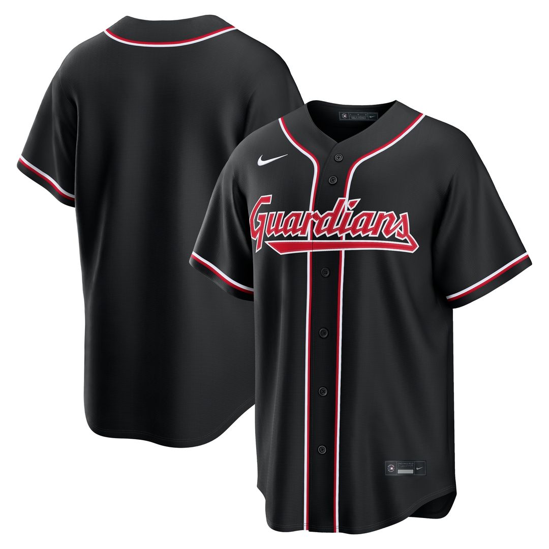 Cleveland Guardians Nike Fashion Replica Black Out Jersey Team Jersey Sports Fan Apparel
