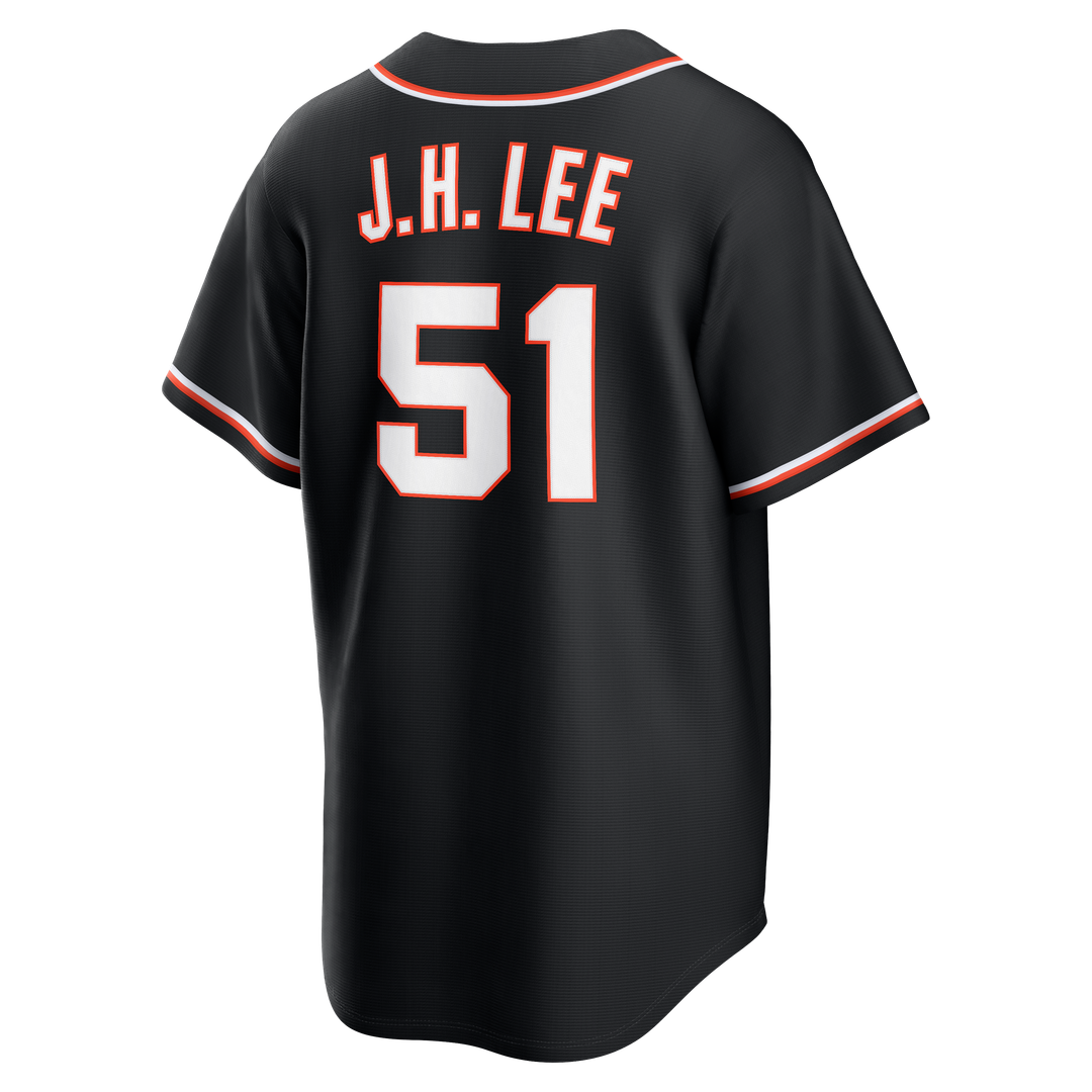 San Francisco Giants Jung Hoo Lee Nike Fashion Replica Black Out Jersey Team Jersey Sports Fan Apparel