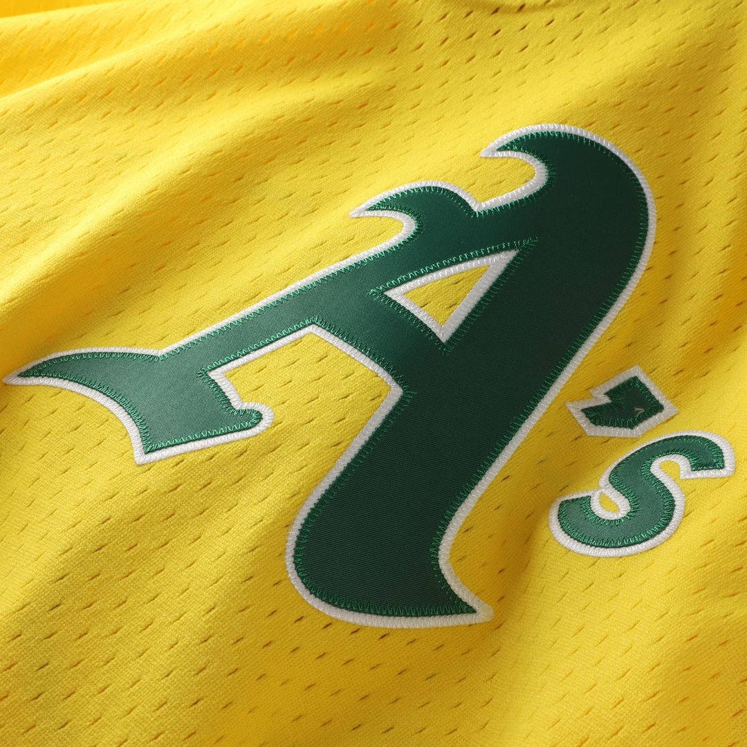 Athletics Rickey Henderson Mitchell & Ness Authentic Batting Practice Jersey - Yellow Team Jersey Sports Fan Apparel