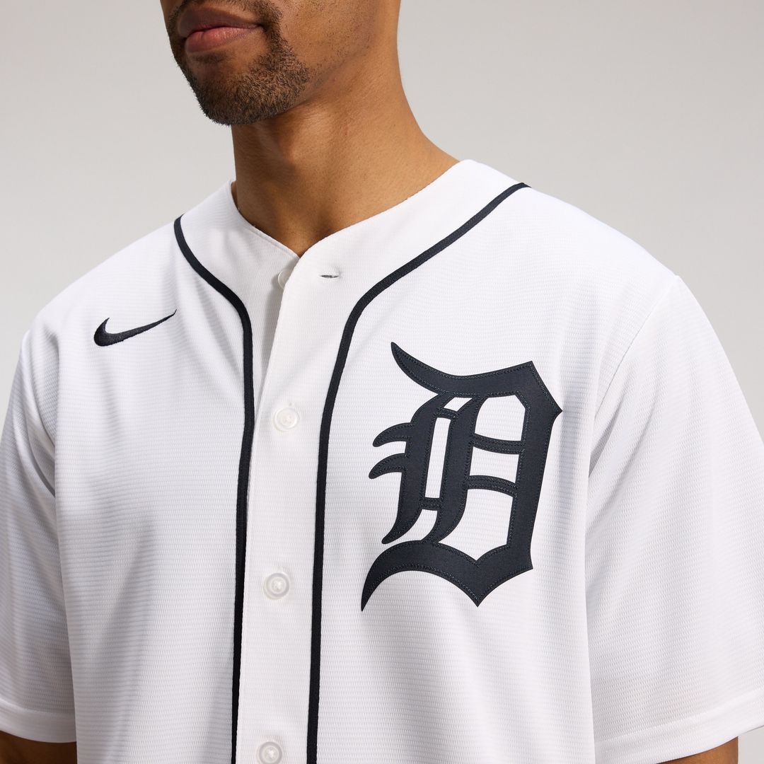 Detroit Tigers Nike Home Replica Jersey - White Team Jersey Sports Fan Apparel