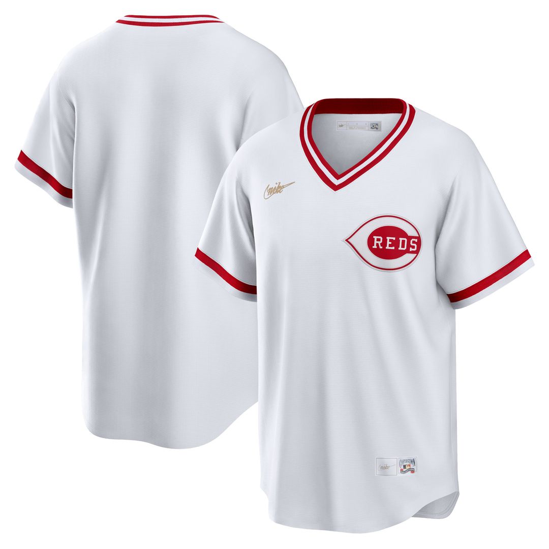 Cincinnati Reds Nike Home Cooperstown Team Jersey - White Team Jersey Sports Fan Apparel