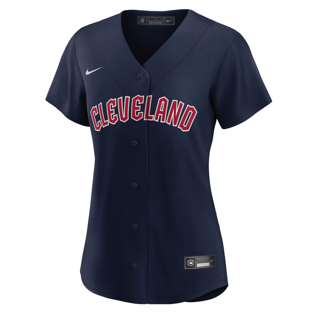 Cleveland Guardians Nike Women's Alternate Official Replica Jersey - Navy Team Jersey Sports Fan Apparel