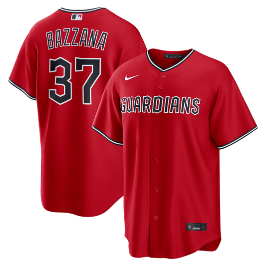 Cleveland Guardians Travis Bazzana Nike Alternate Replica Jersey - Red Team Jersey Sports Fan Apparel