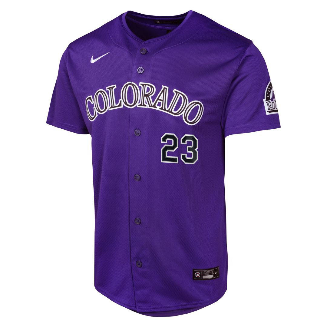 Colorado Rockies Kris Bryant Nike Youth Alternate Limited Player Jersey - Purple Team Jersey Sports Fan Apparel