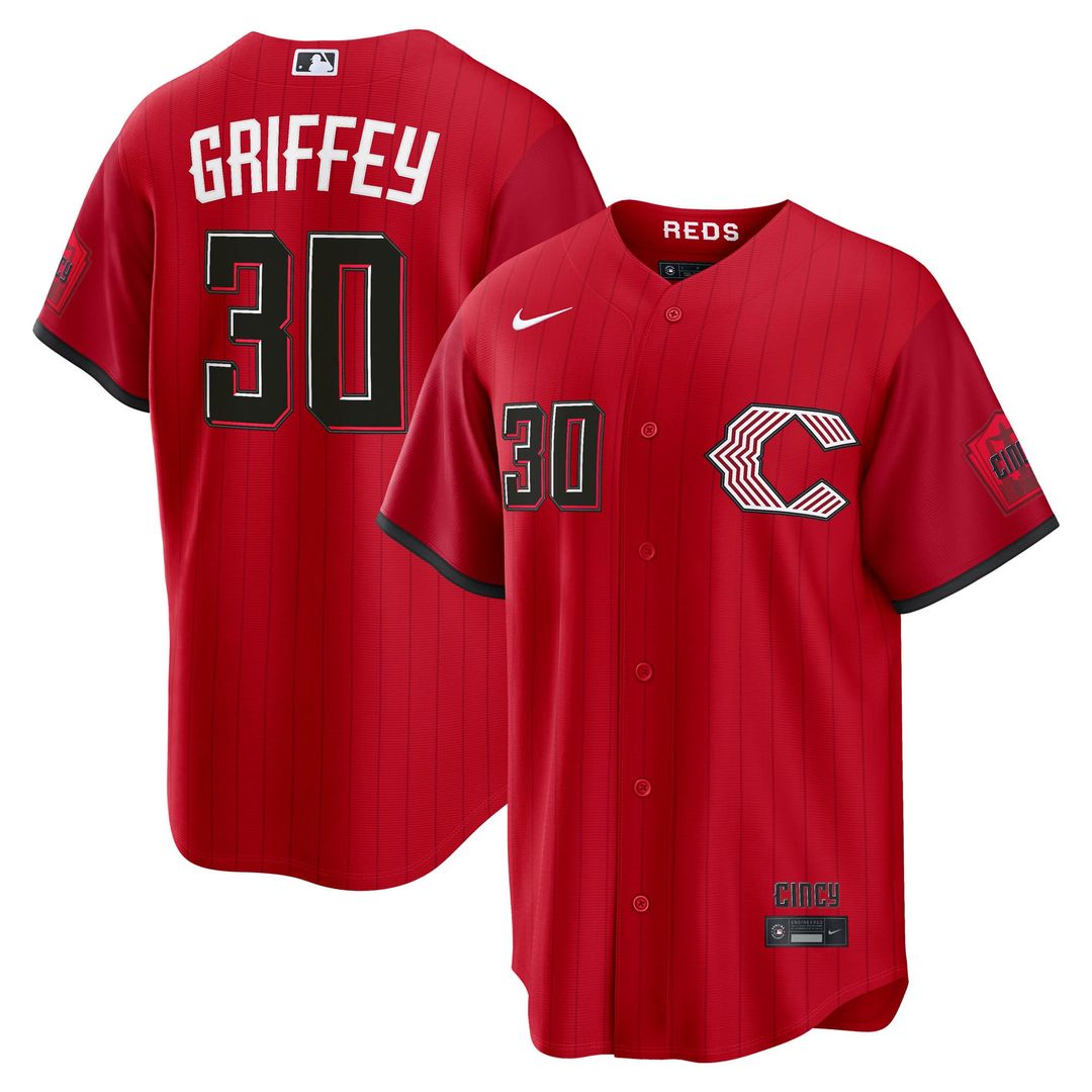Cincinnati Reds Ken Griffey Jr. Nike 2026 City Connect Stadium Jersey - Red Team Jersey Sports Fan Apparel
