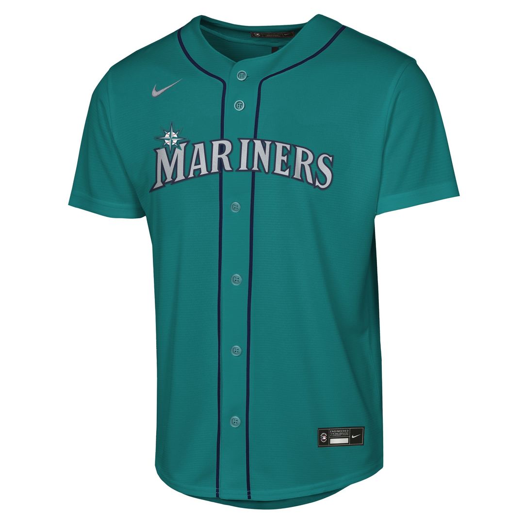Seattle Mariners Cal Raleigh Nike Youth Alternate Replica Jersey - Teal Team Jersey Sports Fan Apparel