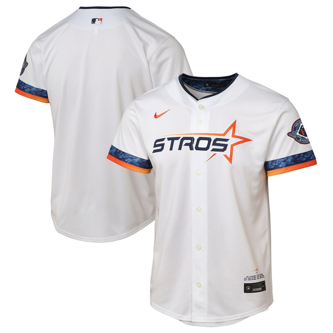 Houston Astros Nike Youth 2025 City Connect Limited Jersey - White Team Jersey Sports Fan Apparel