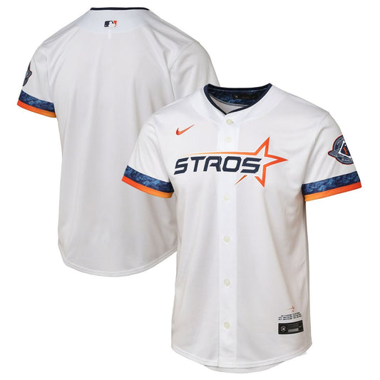 Houston Astros Nike Youth 2025 City Connect Limited Jersey - White Team Jersey Sports Fan Apparel