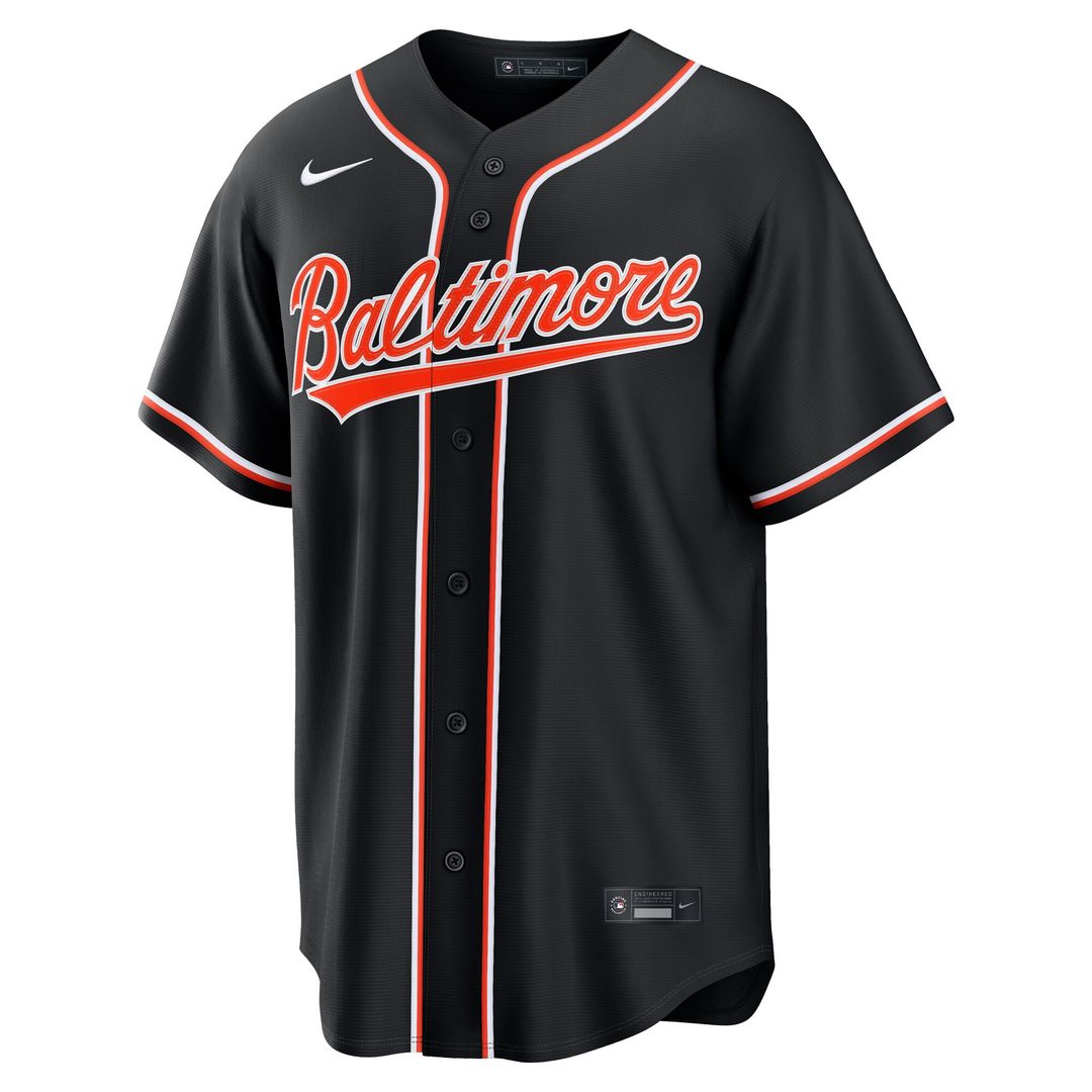 Baltimore Orioles Nike Fashion Replica Black Out Jersey Team Jersey Sports Fan Apparel