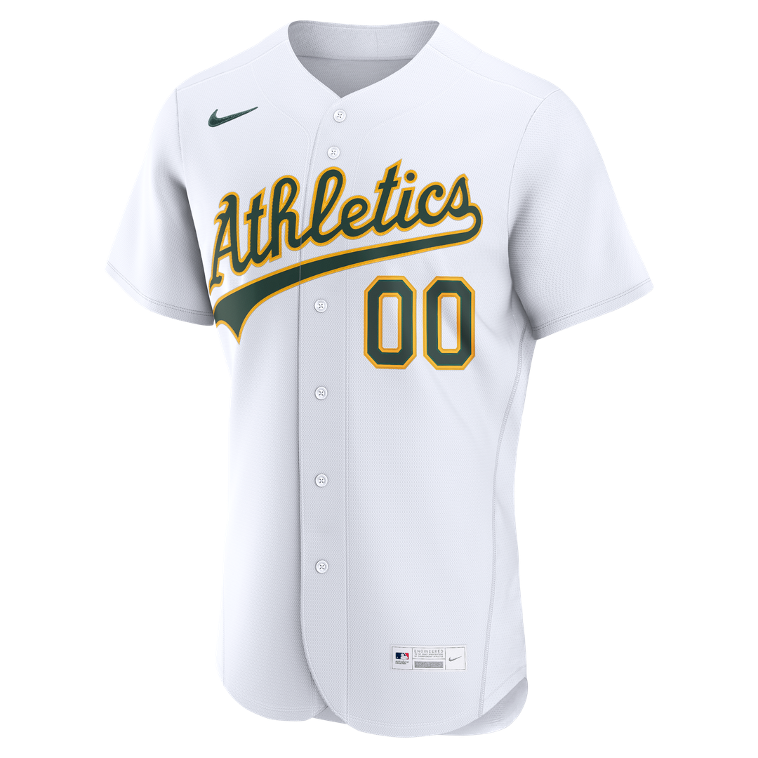 Athletics Nike Home Authentic Custom Jersey - White Team Jersey Sports Fan Apparel