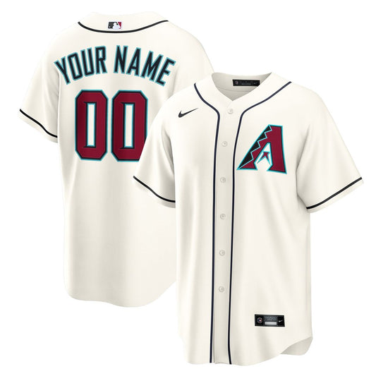 Arizona Diamondbacks Nike Home Custom Replica Jersey - Cream Team Jersey Sports Fan Apparel