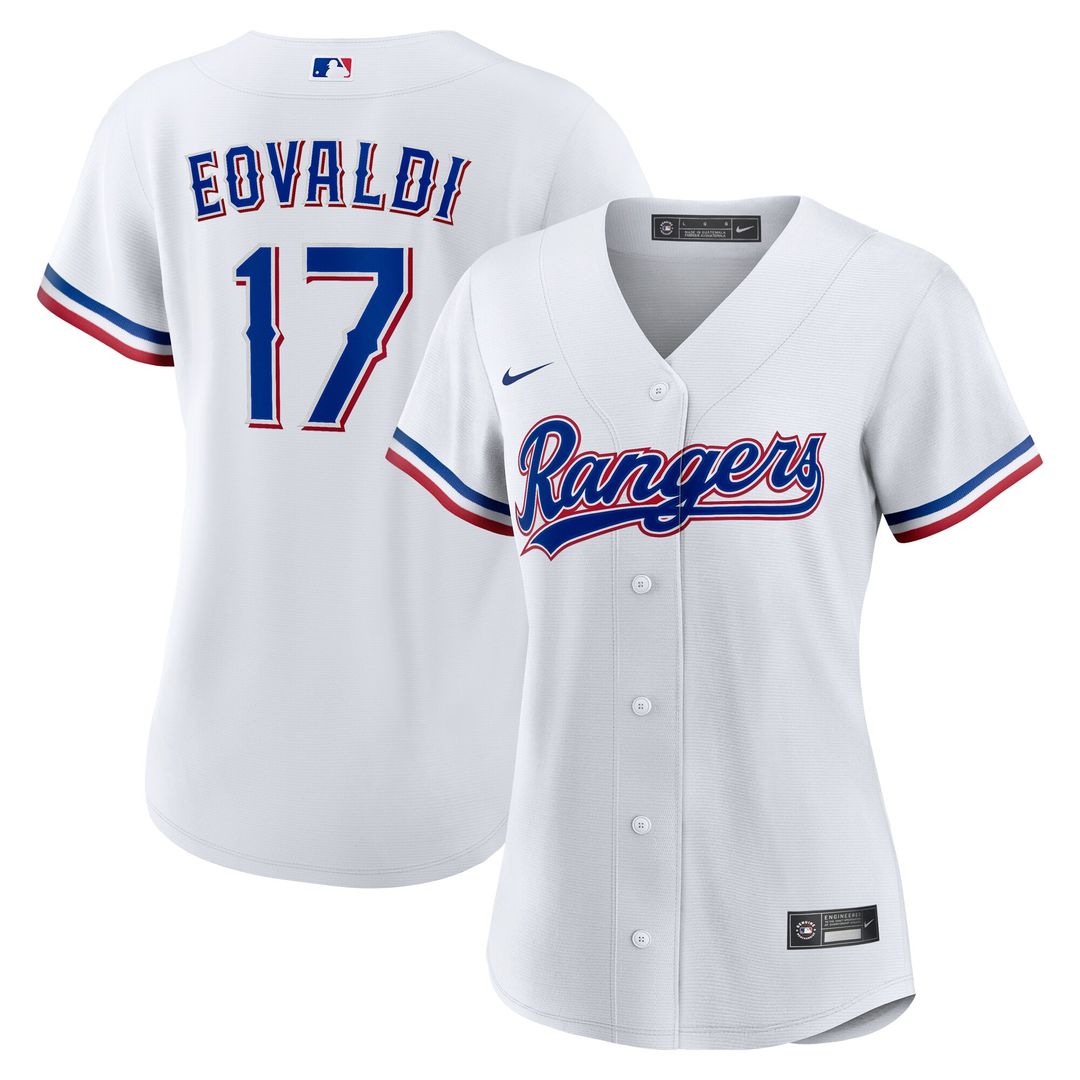 Texas Rangers Nathan Eovaldi Nike Women's Home Replica Jersey - White Team Jersey Sports Fan Apparel