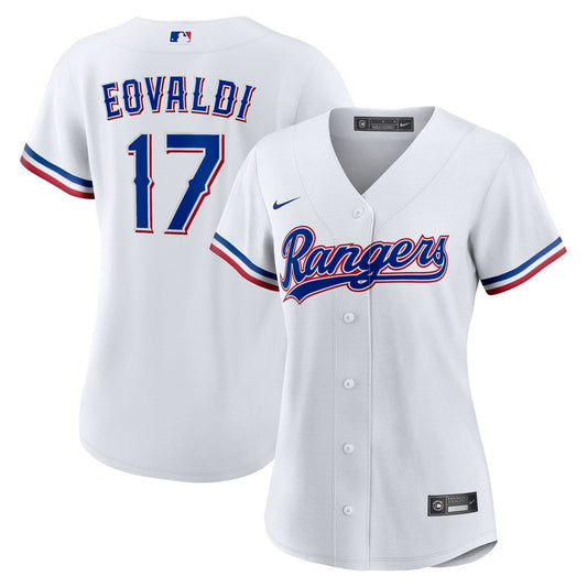 Texas Rangers Nathan Eovaldi Nike Women's Home Replica Jersey - White Team Jersey Sports Fan Apparel