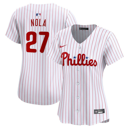 Philadelphia Phillies Aaron Nola Nike Women's Home Limited Player Jersey - White Team Jersey Sports Fan Apparel
