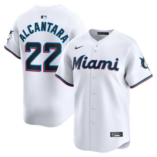 Miami Marlins Sandy Alcantara Nike Home Limited Player Jersey - White Team Jersey Sports Fan Apparel