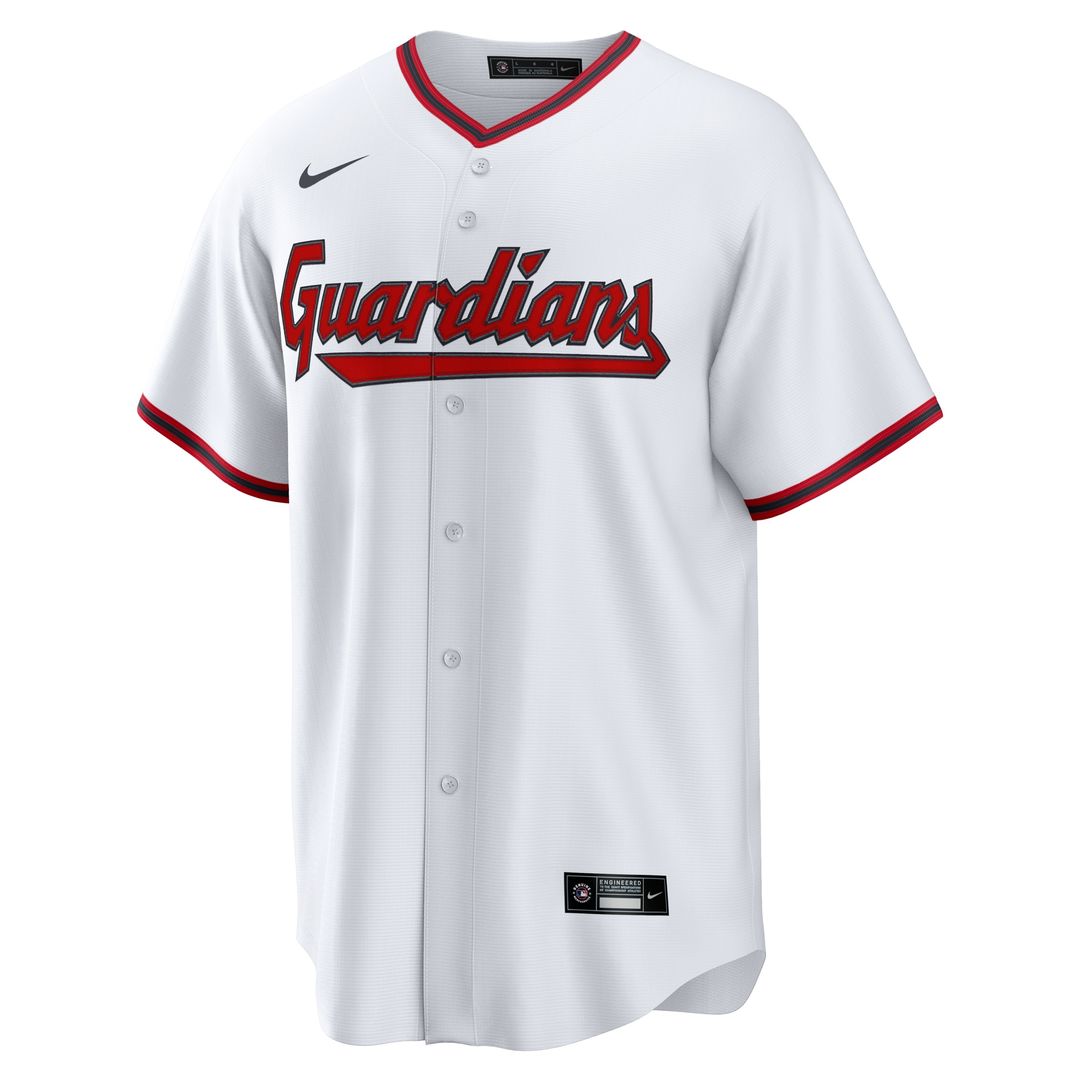 Cleveland Guardians Nike Home Replica Jersey - White Team Jersey Sports Fan Apparel