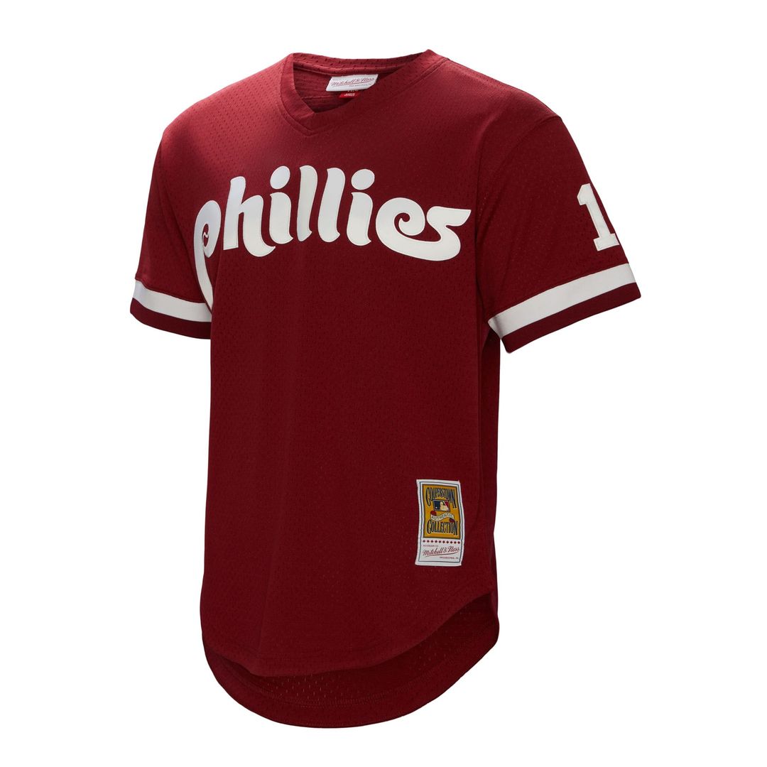 Philadelphia Phillies John Kruk Mitchell & Ness Big & Tall Cooperstown Mesh Batting Practice Jersey - Burgundy Team Jersey Sports Fan Apparel