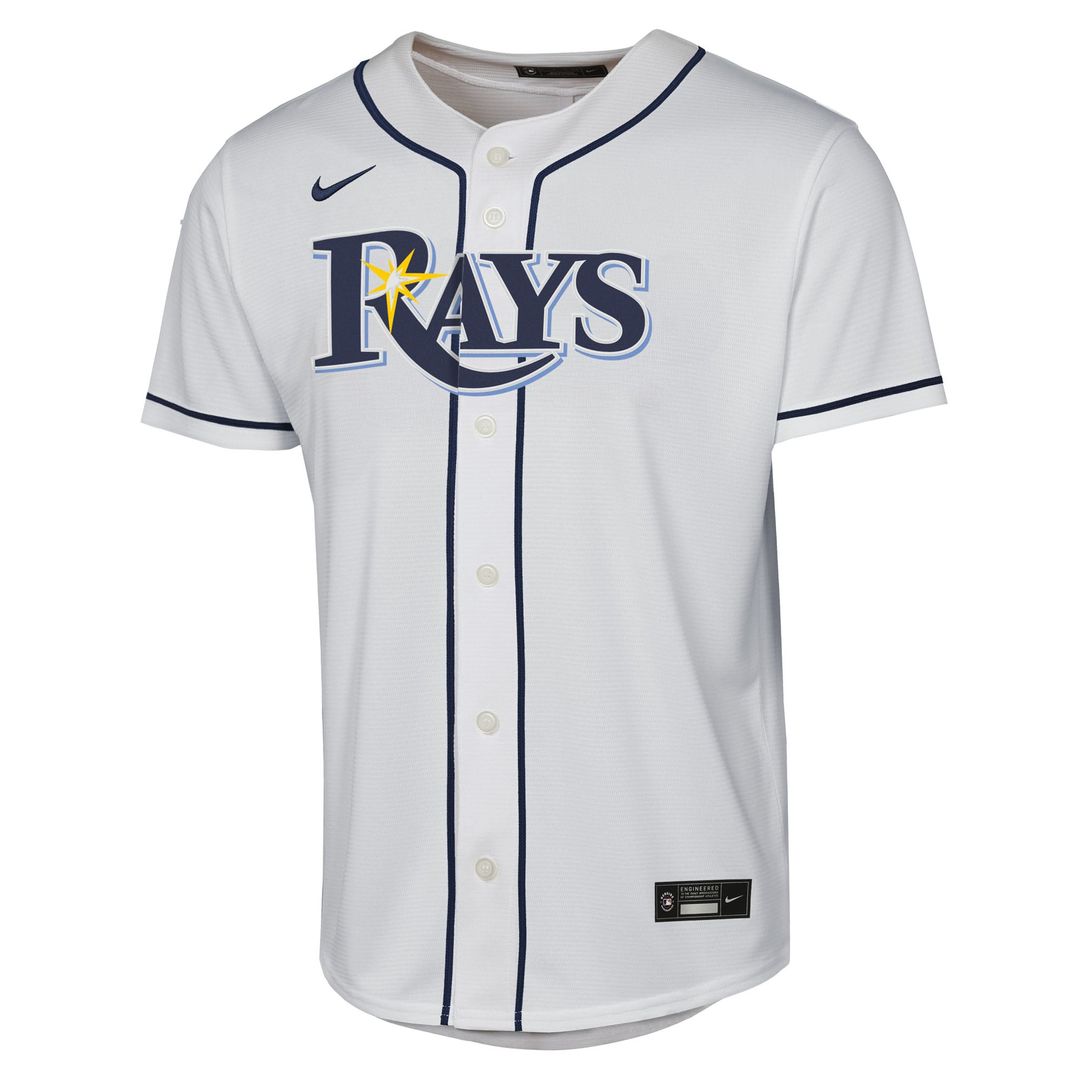 Tampa Bay Rays Junior Caminero Nike Youth Home Replica Player Jersey - White Team Jersey Sports Fan Apparel