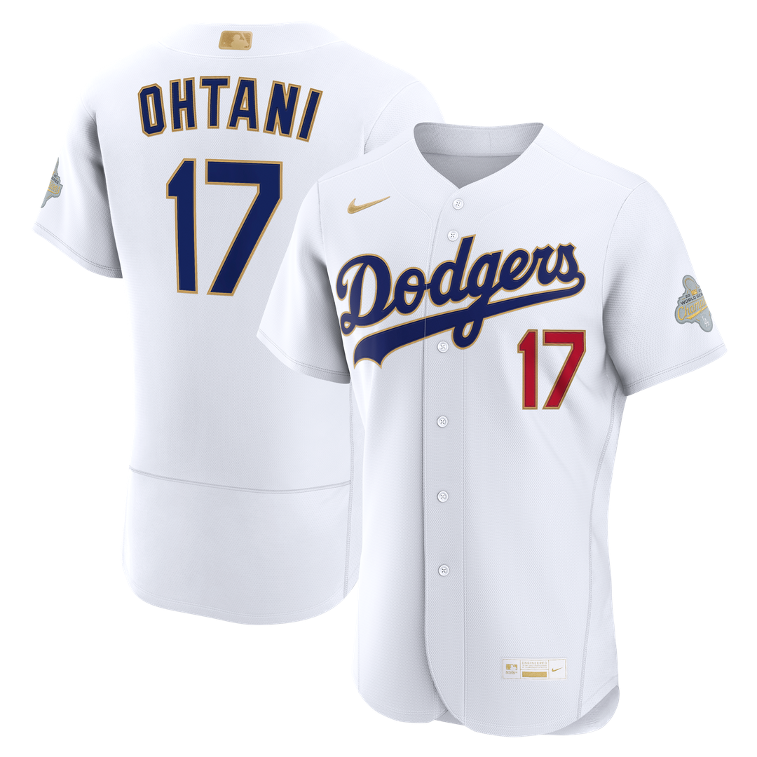 Los Angeles Dodgers Shohei Ohtani Nike 2026 Gold Collection Authentic Jersey - White Team Jersey Sports Fan Apparel