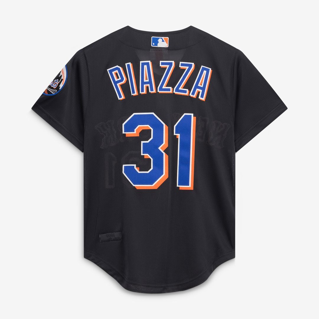 New York Mets Mike Piazza Mitchell & Ness Cooperstown 2000 Batting Practice Jersey - Black Team Jersey Sports Fan Apparel